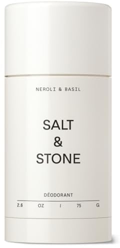 SALT & STONE Aluminum Free Deodorant | Extra Strength 48 Hour Protection for Women & Men | Made with Seaweed Extracts, Shea Butter & Prebiotics (Neroli & Basil)