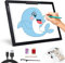A4-Licht-Pad – Tracing Light Box Zeichnung mit faltbarem Ständer und oberem Clip, stufenlos dimmbar, 6 Helligkeitsstufen, kabellose Leuchtplatte, batteriebetriebenes LED-Lichtpad für Diamantmalerei,