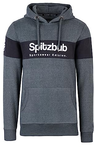 Spitzbub Hoodie Pullover mit Kapuze Kapuzenpullover in Grau (3XL)