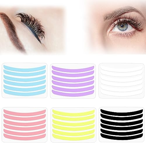 36 Stück Wimpernlift Band Kit, Silikon Wimpernlift Werkzeug Wimpernlift Pads, wiederverwendbare Perm Band Wimpernlifting Kompensator weiche Pads Stäbe für Wimpern Lifting (6 Farben)