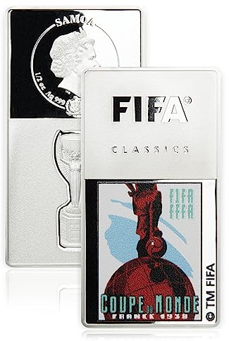 The Koin Club World Cup 1938 France Football Championship Silver Coin Bar Samoa $1 Dollar