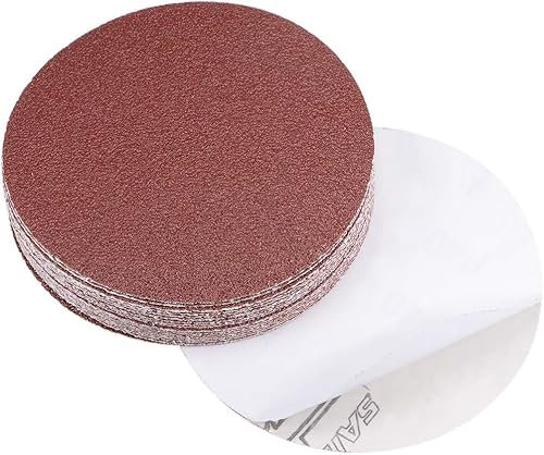 TA-VIGOR 20Pcs 125mm PSA Sanding Discs, 40 Grit 5 Inch Self Adhesive Stickyback Sandpaper Discs, Aluminum Oxide Sandpaper for DA Sander, Sand Automotive Car Paint, Wood, Metal