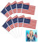 USA Stick Flag, Drapeau de bâton de American, Mini-Drapeau Américain，Couleur Vive et Résistant à la Décoloration, 10 Pièces (14 x 21 cm)