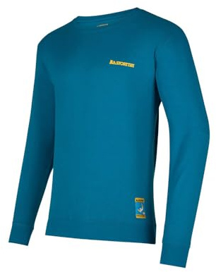 Climbing on The Moon Sweatshirt Men turchese/giallo (640108) XL
