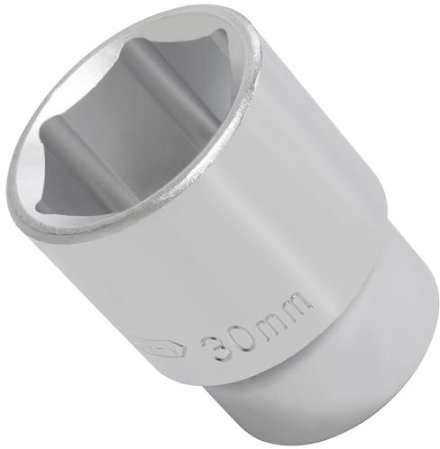 AERZETIX - C70931 - Douille de vissage longue 3/4 corps 30 mm x 54 mm - clé à cliquet - à empreinte hexagonale 6 pans - en acier CR-V - finition chromée