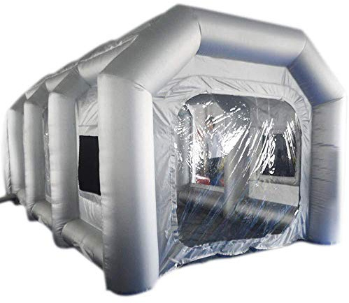 HINOPY Rideau de cabine de peinture gonflable 4 à 8,5 m hautement stable avec filtre à air 4 tailles pour bricolage, peinture en aérosol pour voiture (13 ft)