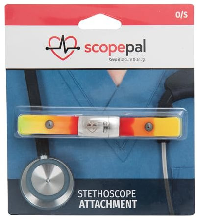 ScopePal Clip für Stethoskope, Stethoskop-Clip für Ärzte, Krankenschwestern, Medizinstudenten, Stethoskop-Zubehör kompatibel mit 3M Littmann Classic III, Lightweight II S.E, und mehr, Regenbogen
