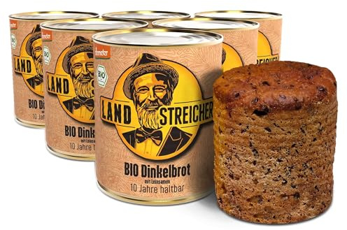 LANDSTREICHER Demeter Bio Dosenbrot, 10 Jahre haltbar (6, Dinkelbrot)
