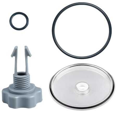 Pool Filter Lid | UV-Resistant Pool Canister Covers with 2 -Rings & Valve | Swimming Pool Collector Covers, Sand Filter Pump Replacement Parts