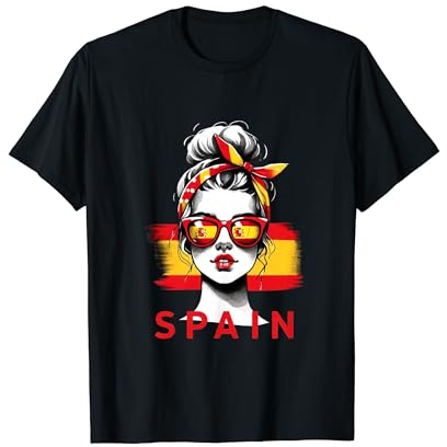 Spanien Mädchen Frau Flagge Spanien Trikot 2024 T-Shirt