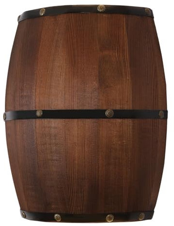 PUDLOR Retro Holz Weinfass Wandleuchte, 220V Retro Beleuchtung Vintage Wand Lampe Licht Rustikale Decke Bar Restaurant Cafe Licht