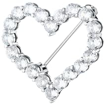 Morellato Broche Femme en Argent 925‰ Recyclé, Collection TESORI, Forme Cœur, Cadeau Professeur - SAIW221