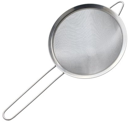 Buckingham Stainless Steel Fine Mesh Conical Strainer Sieve for Baking Rust Free, Dishwasher Safe (20cm)