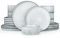 Richmount Star Plates and Bowls Set, 18 Pieces Dinner Sets for 6 People, Stoneware Dinnerware Sets with Dinner Plates/Salad Plate/Cereal Bowls, Dishwasher & Microwave Safe, Smoky Blue