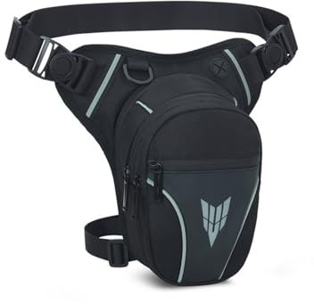 acfeco Bauchtasche Schwarz, Bauchtasche Herren und Damen Wasserdicht, Klein Gürteltasche Verstellbare Taktische für Outdoor Reise Camping Wandern Trekking Radfahren Motorrad