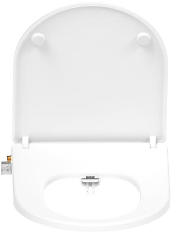 YEAUPE PRO WC giapponese a forma di D occhialino WC con freno di caduta, WC con freno di caduta, lunetta WC con chiusura in morbidezza, lunetta da WC