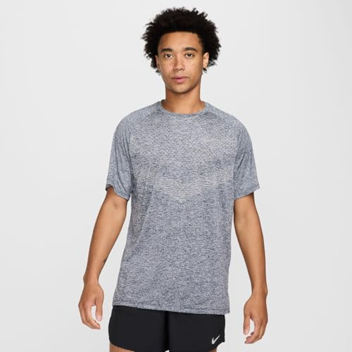 NIKE Men's Dri-fit ADV Stride SS T-Shirt (Pack of 1), Thunder Blue/Heather, S