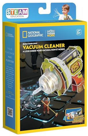 National Geographic Build Your Own Vacuum Cleaner - STEM Science Toy, Age 5+