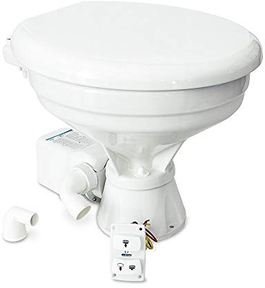 elektrische Bootstoilette von albin pump, versch. Modelle, Standard | Keramik | Kompakt | Für Boote, kleine & große Boote & Wohnmobil & mehr Hygiene auf ihrem Boot | Für Wohnmobil | Tiefe: 480 mm
