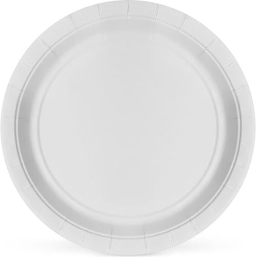 Algon | Set de 100 platos desechables – Platos Desechables Tamaño 20 cm Resistentes y ecológicos, ideales para fiestas, eventos y reuniones