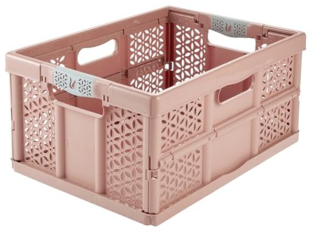keeeper lea Stabile Profi-Klappbox mit Soft-Touch Griffen, 48,5 x 35 x 23,5 cm, 32 l, Rot (Nordic Red)