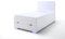 Boxspringbett >LAS Vegas II< Liegefläche 120x200cm, weiß, LED-Kopfteil, Bettkästen, Bonnell-Federkernmatratze & Topper ? modernes Jugend- und Gästebett mit Stauraum, Stellmaß: 122x110x209cm (BxHxT).
