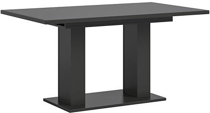 xonox.home Tisch Motion X4AG8T76 Ausziehbarer Esstisch in grau Nb. mit Doppelsäulen-Fußgestell, ca. 150-190x76x90 cm