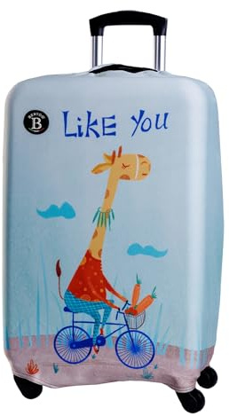BERTOO Like You XL XXL Reisekofferhülle, Gepäckschutz, elastisch, waschbar, für Koffer von 71x50x32cm bis 75x49x29cm, Reißverschluss und Schnallenverschluss