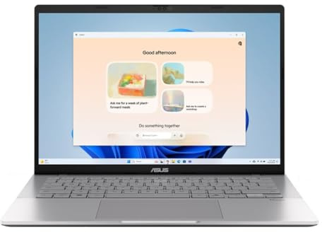 ASUS Vivobook S 14 M3407HA-LY014W AMD Ryzen™ 7 260 Laptop 35.6 cm (14) WUXGA 16 GB DDR5-SDRAM 1 TB SSD Wi-Fi 6 (802.11ax) Windows 11 Home Silver