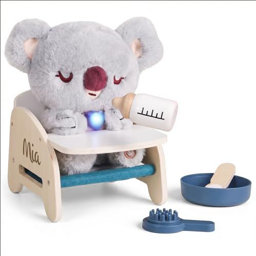 Mainely Peluche interactiva Personalizable Bebé Koala – Serie Care Pets – interactiva y Suave – para niños a Partir de 3 años – Personalizada con el Nombre – TOPBRIGHT