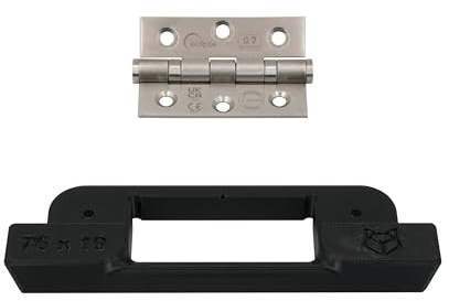 Foxy3DPrints 76 x 51 mm (3) Slimline Basic Precision Hinge Jig Router Template for Door and Door Frame
