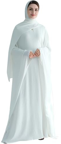 khalat Muslimisches Abaya-Kleid für Frauen aus dem Nahen Osten Arabisches Gebetskleid Batwing Maxi Kaftan Abaya-Kleid mit Hijab