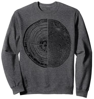Baumringe und Fingerabdruck Sweatshirt