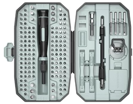 152-Piece Ergonomic Screwdriver Toolkit with Portable for Electronics Repair, Phone Fixing, and Projects Portable Screwdriver Set with Case