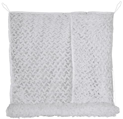 RATSTONE Tarnnetz Camouflage Netz,Tarnnetz Sonnenschutz zweigeschossig,Mit Gitterstruktur,Für Strapazierfähig,Waldlandschaft,Für Dekoration,Sonnenschutz,Jagd,Jalousien,Tarnung,Camping,Schneeweiß