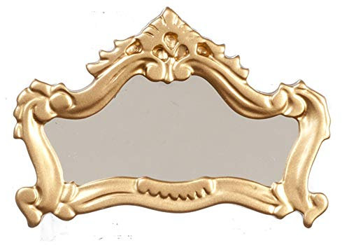 Dolls House Gold Framed Fireplace Mantelpiece Mirror Miniature 1:12 Accessory