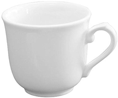 Churchill Super Vitrified P843 Whiteware Sandringham Elegant Cup, White (Pack of 24)