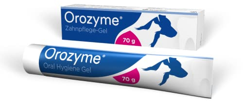 Orozyme Zahnpflege-Gel 70 gr. - Enzymhaltige Zahnpasta für Hunde und Katzen mit Malzgeschmack