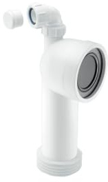 McAlpine WC-CON8V Rigid WC Connector with 90 Degree Bend, Adjustable Length, Universal Vent Boss, 97-107mm Inlet