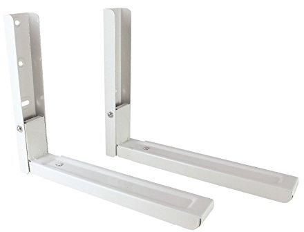 White Microwave Brackets With Extendable Arms