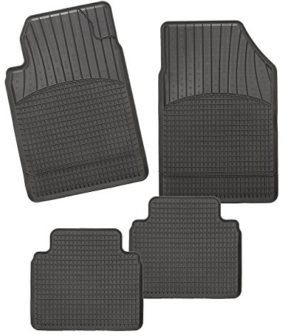 CarFashion Allwetter 251329 Auto Schalenmatte A1 | TPE Gummi Fußmatten in schwarz | Auto Fußmatten Set ohne Mattenhalter in Automatte, 4-teilig