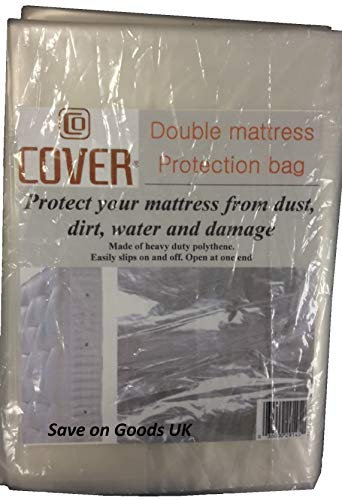 4ft6 Double mattress bag cover.Matress travel,transport,removals,protector polythene storage plastic sheet.Heavy duty,strong storeage bag