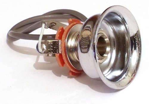 Wired Telecaster electric guitar jack socket and plate in chrome