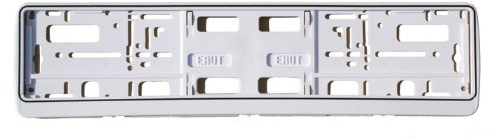 Trend White 2 Stck KFZ-Kennzeichenhalter - Kennzeichenverstärker - Kennzeichenbefestigung aus Kunststoff mit Click-Leiste, für Kennzeichen 520/110 weiß