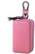 Esdrem-Unisex-Echtleder-Schlüssel-Hülle/Halter - mit Doppelreißverschluss - Auto-Schlüsselanhänger-Schlüsseletui Pink Large