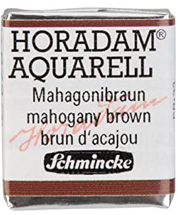 Schmincke – HORADAM® AQUARELL - feinste Künstler-Aquarellfarben, 672 Mahagonibraun, 14 672 044, 1/2 Näpfchen