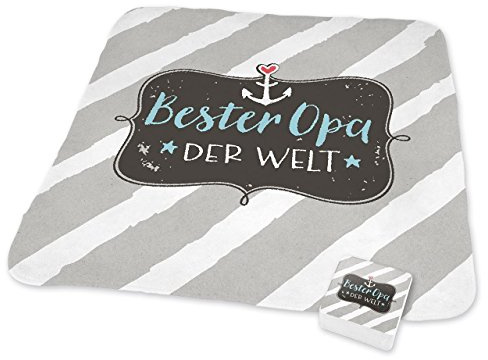 Sheepworld 45106 Magic Towel, Bester Opa der Welt, 30 cm x 30 cm, Baumwolle