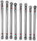 RC Car Chassis Link Rod, 8 Pcs Aluminum Alloy Chassis Link Rod for SCX10 1/10 Scale 313mm Wheelbase RC Crawler Car(Titanium Color)