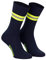 PACOTEX Heldensocken marineblau gelb-silber-gelb - Paar - für Helden des Alltags bei Feuerwehr Rettungsdienst und Hilfsorganisationen (1, 39-43)