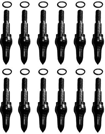 KESHES Archery Arrow Field Points Spitzen - Praxis Ziel & Jagd Pfeile Köpfe für Recurve, Compound Bow & Armbrust Bolzen, Screw-in 100 Grain (12 Pack)